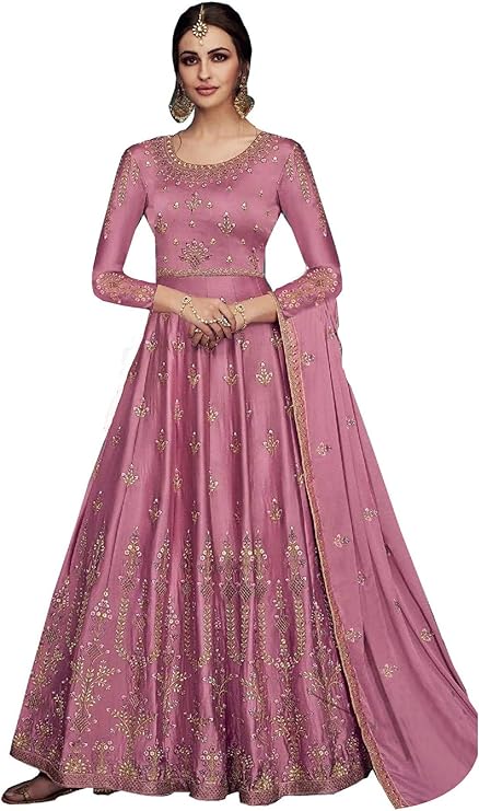 巴基斯坦传统重刺绣丝绸材质礼服 salwar kameez 女式